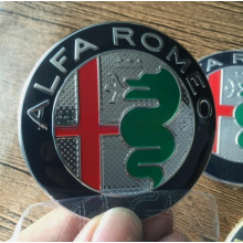 2X 74mm FOR ALFA ROMEO EMBLEM BADGES GT 147 159 MITO GIULIETTA BONNET