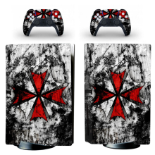 PS5 Standard Disc Console Skin Sticker Decals Cover Vinyl Resident Evil Umbrella