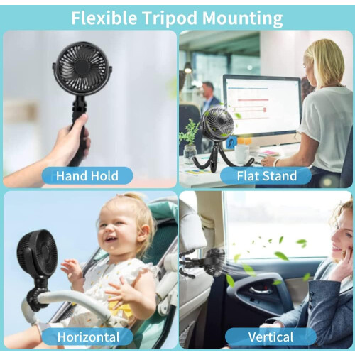Octopus Kinderwagenventilator – clip-on ventilator voor kinderwagens 1