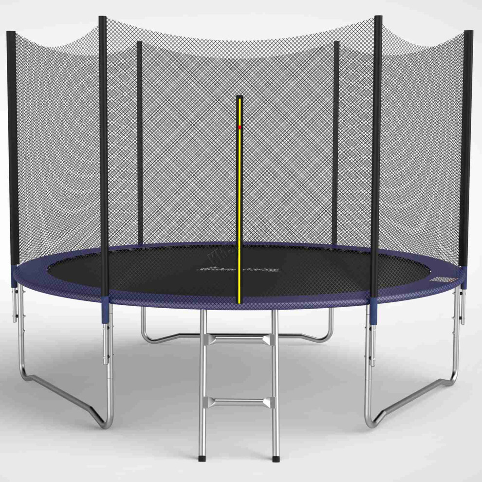 (10ft) GALACTICA Trampoline Set 8 10 12 14 FT Round Outdoor Safety Net Enclosure Ladder