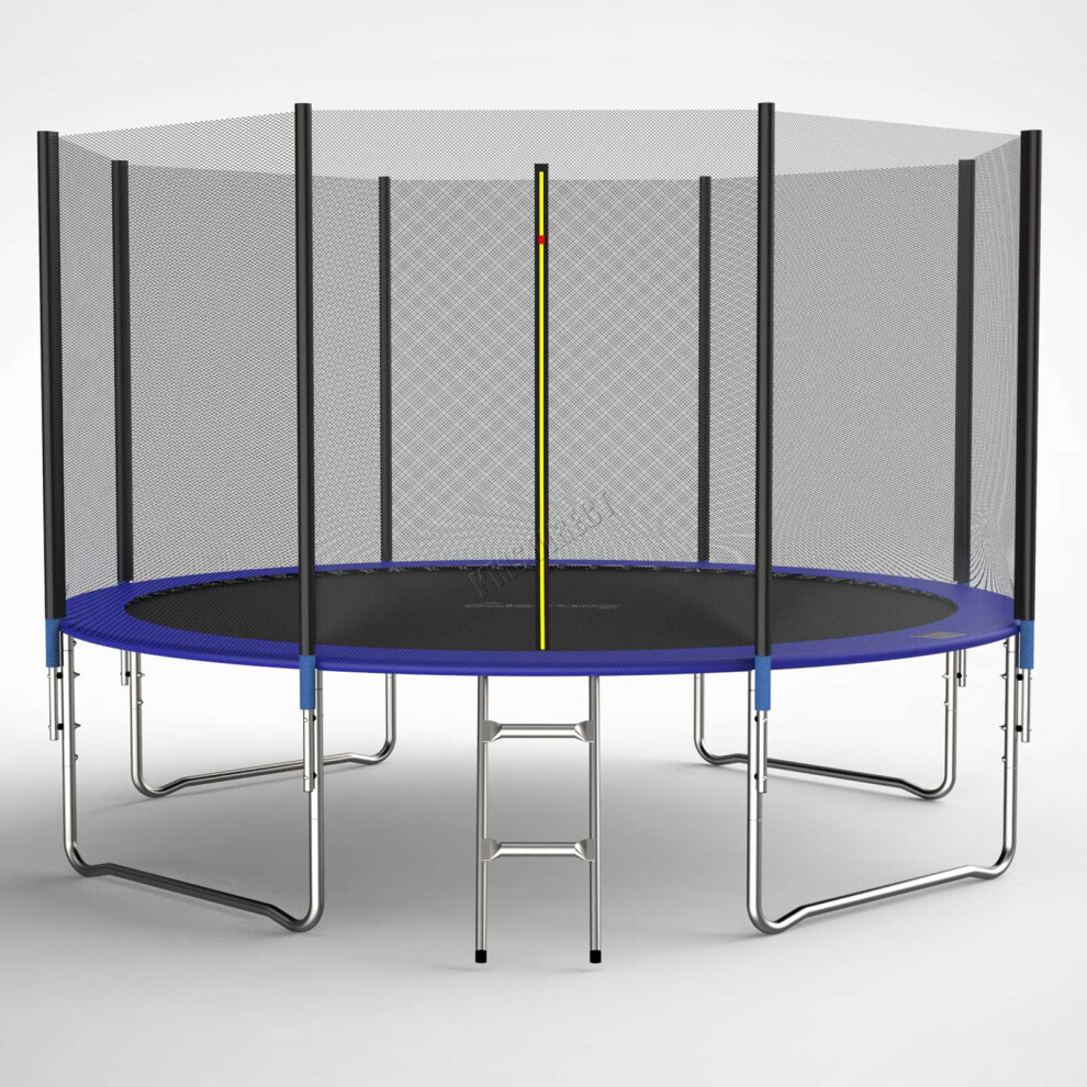 (12ft) GALACTICA Trampoline Set 8 10 12 14 FT Round Outdoor Safety Net Enclosure Ladder