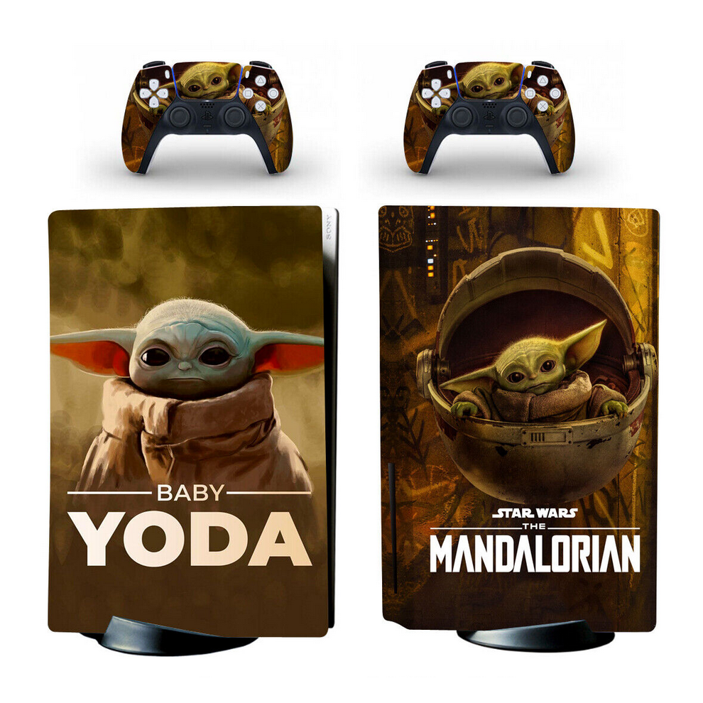 Mandalorian Baby Yoda Star War Skin Decal Sticker For Ps5 Standard Disc Console Multicoloured 8381923454234