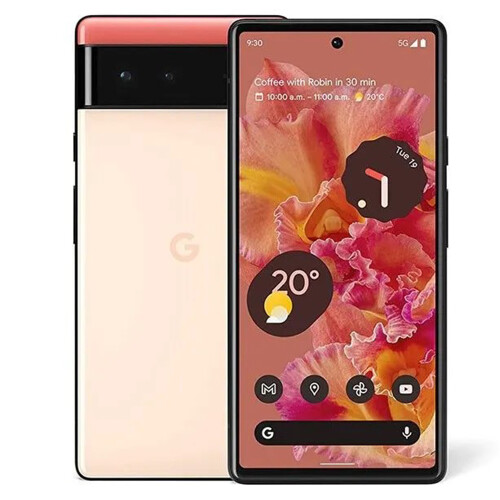 Refurbished Google (Pink, 8GB+128GB) Smartphone Google Pixel 6 Nano-Sim + E-Sim