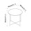 URBN Living (White Round) 2 Pcs Square Round Marble Effect Tops Side End Coffee Table Metal Frame 5