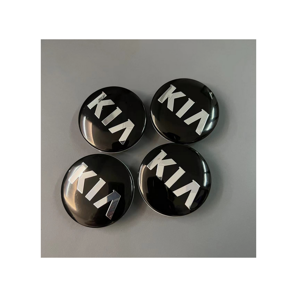 4x 58mm FOR Kia Black/Slive Alloy Wheel Centre Hub Caps Hubcaps