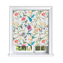 (120 cm Width x 160 cm Drop, Creamy Tropical) Lister Cartwright Creamy Tropical Blackout Roller Blinds Windows Blind Easy Fit Child Safety Included