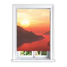 (120 cm Width x 160 cm Drop, Sunrise) Lister Cartwright Creamy Tropical Blackout Roller Blinds Windows Blind Easy Fit Child Safety Included