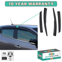 TINTED WIND DEFLECTORS SET FOR FORD FOCUS MK3 5 DOOR HATCHBACK (2011-2018)