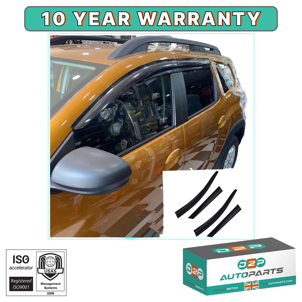 Sport Style Wind Deflector Protector Front For Dacia Duster Hm Models Only Black 5060520801919