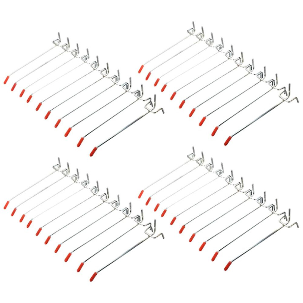 40Pcs Single Pegboard Hooks 150Mm Board Slat Wall Retail Display Shop Peg Fits 25Mm 9324781392576