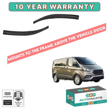 2pc Window Deflectors for Ford Tourneo Custom 2013-2023 - Tinted Rain Protector (OEM 2624201)