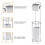 Bathroom Free Standing Chrome Toilet Paper Holder Loo Roll Storage Frame Silver 4