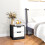 Homcom HOMCOM 2 Drawer Bedside Tables Set of 2 with Storage Nightstands for Bedroom 7