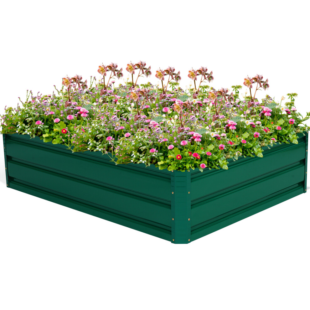 Raised Garden Bed 4 x 3 x 1 ft Planter Box for Flowers Vegetables Fruits