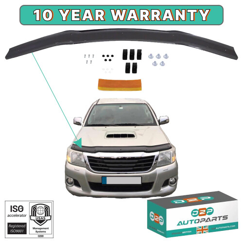 FRONT BONNET WIND STONE DEFLECTOR PROTECTOR GUARD FOR TOYOTA HILUX 2012-2015