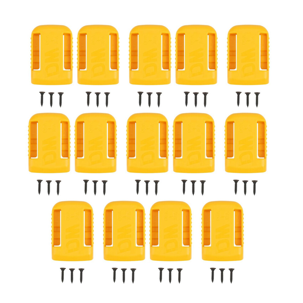 14-Packs Battery Holders Compatible Dewalt 20V Mount Dock Fit Compatible 20V 60V Yellow 9324781401032