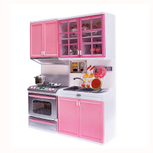Xmas Gift Mini Kids Kitchen Pretend Play Cooking Set Cabinet Stove Girls Toy