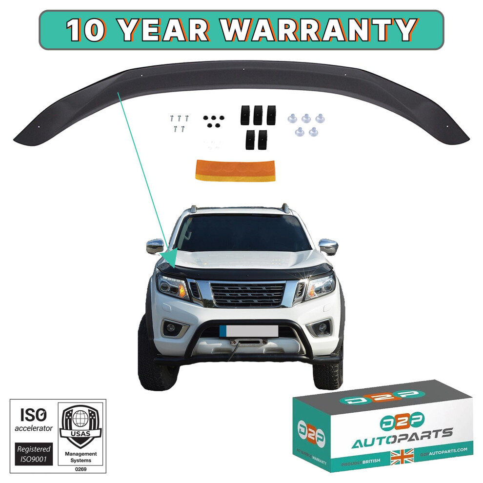 Bonnet Wind Stone Deflector Protector Guard For Nissan Navara D23 2014 - 2020 5060520802510