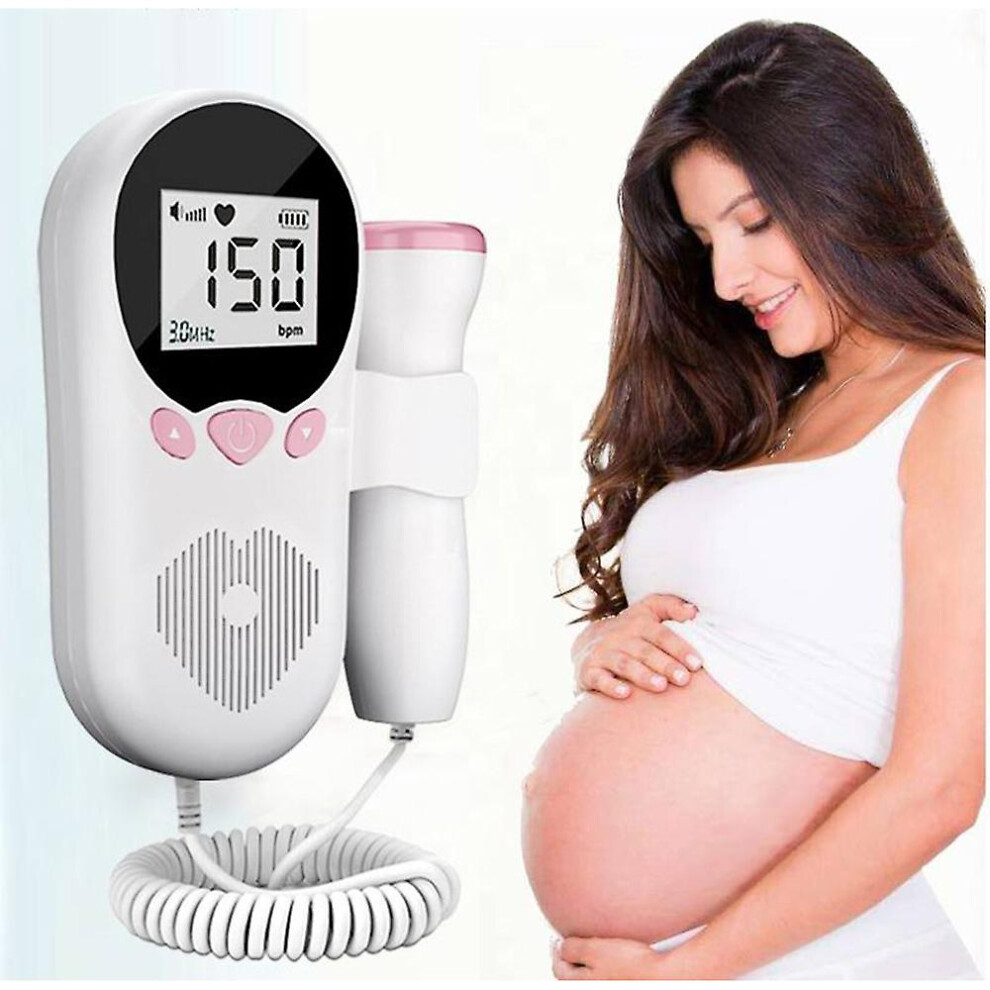 Ultrasonic Doppler Fetal Heartbeat Heart Rate Prenatal Monitor Home Use