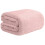 True Face (Single, Pink) Luxury Popcorn Waffle Throw Warm Fleece Blanket 1