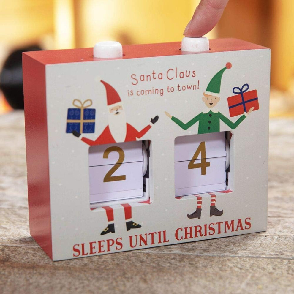 Santa's Workshop Sleeps Till Christmas Calendar Countdown