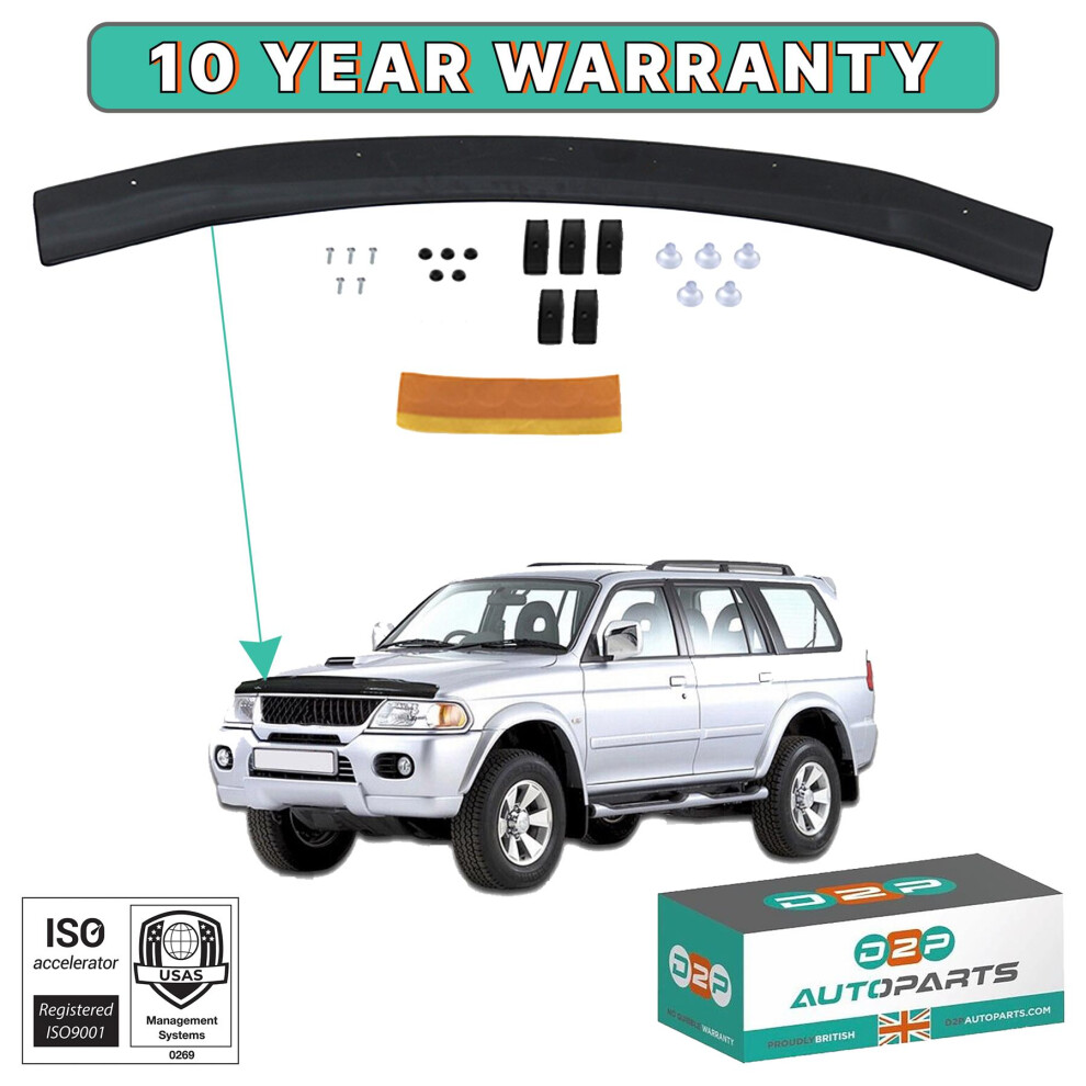 D2p Front Bonnet Guard Protector Bug Shield Visor For Mitsubishi Pajero V60 Suv