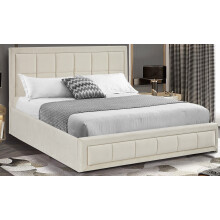 (Small Double 4ft, Beige) Blisswood Ottoman Bed With Storage Velvet Bed Frame