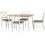 Seconique Balfour Dining Set Table and 4 Chairs in White and Oak Effect with Grey Fabric 1