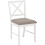 Seconique Balfour Dining Set Table and 4 Chairs in White and Oak Effect with Grey Fabric 12