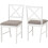 Seconique Balfour Dining Set Table and 4 Chairs in White and Oak Effect with Grey Fabric 7