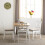 Seconique Balfour Dining Set Table and 4 Chairs in White and Oak Effect with Grey Fabric 14