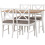 Seconique Balfour Dining Set Table and 4 Chairs in White and Oak Effect with Grey Fabric 2