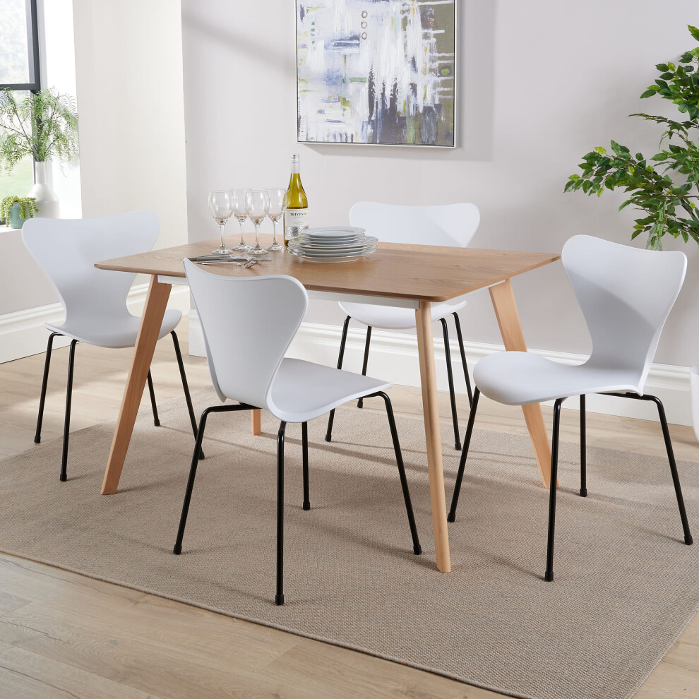 Rayna Table and 4 Penny Chairs Dining Sets