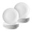 (4PCS) Dinner Plates Set Porcelain White Coupe 10.5" 3