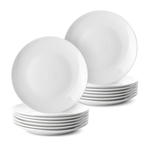 (4PCS) Dinner Plates Set Porcelain White Coupe 10.5" 2