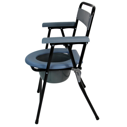 Folding Portable Steel Commode with Safety Lock 2