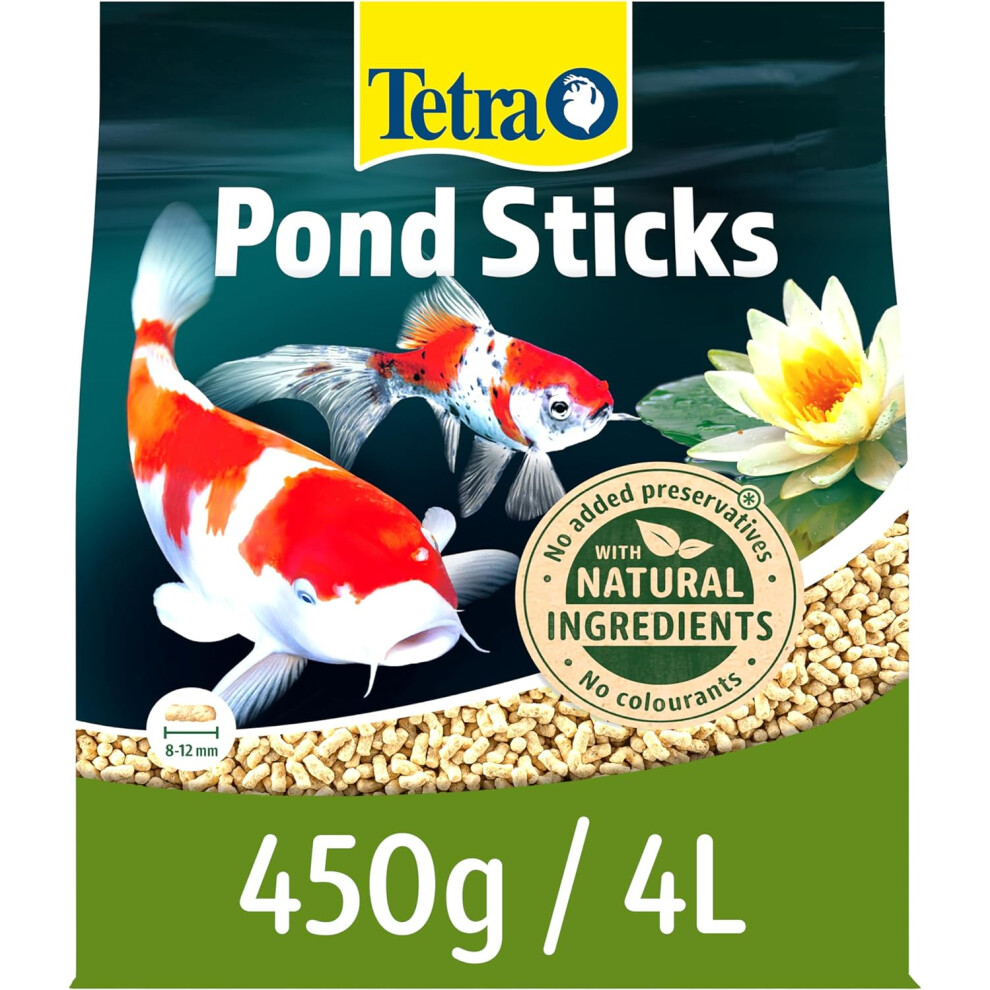 Jasker's Store Tetra Pond Fish Food Sticks 450G - Biologically Balanced For Pond Fish