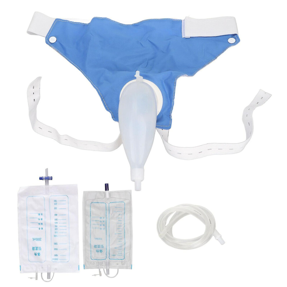 Wearable Urine Bag With Pee Catheter Duct 1000ml 2000ml For Men Elderly Urinary Incontinence Bedridden Patients