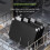 Tower Tower T847041 4pce Chopping Board Set with Stand, Black 6