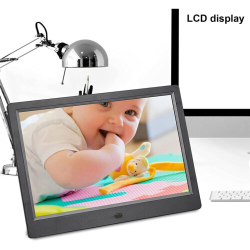 7'' Smart HD Digital Photo Frames Electronic Clock Picture Video Gift Black 1