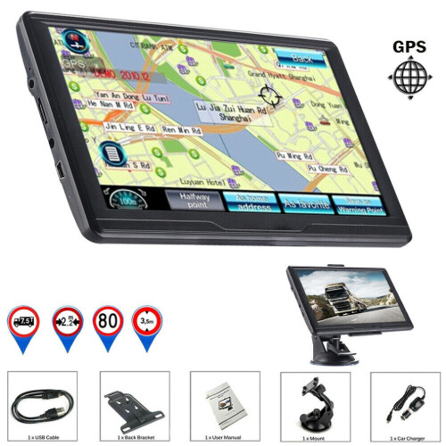 7" GPS Sat Nav Lifetime UK EU Map Navigation System 1