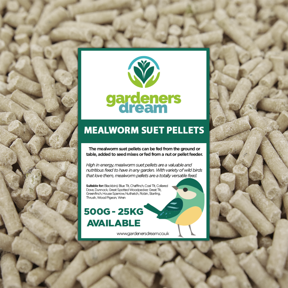 GardenersDream Mealworm Suet Pellets (1kg)