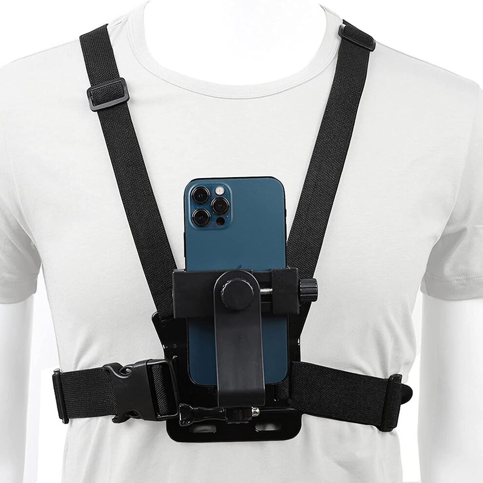 Mobile Phone Chest Mount Harness Strap Holder Cell Phone Clip Action Camera Pov For Samsung Iphone Plus 9430790076168