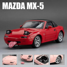 (Red) 1/32 Mazda Mx-5 Miniature Diecast Mx5 Roadster Toy Car Model Sound