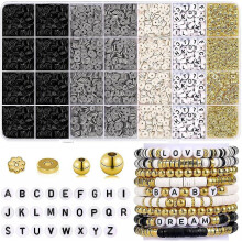 Craft Beads 5000 Piece Clay Bead Set Flat Clay Beads Polymer Clay Beads 3 Colors Xmas