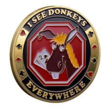 (2) Poker Card Protectors Poker Chip Coins Collecting Gift For Father, Friend