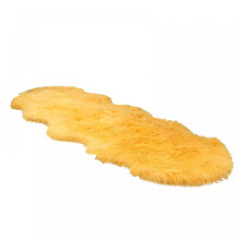 (Gold) Classic Soft Faux Sheepskin Fur Rug White Fluffy Area Rug Shag Rug Carpets For Bedroom Living Room