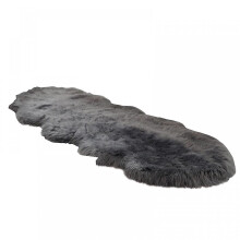 (Dark gray) Classic Soft Faux Sheepskin Fur Rug White Fluffy Area Rug Shag Rug Carpets For Bedroom Living Room
