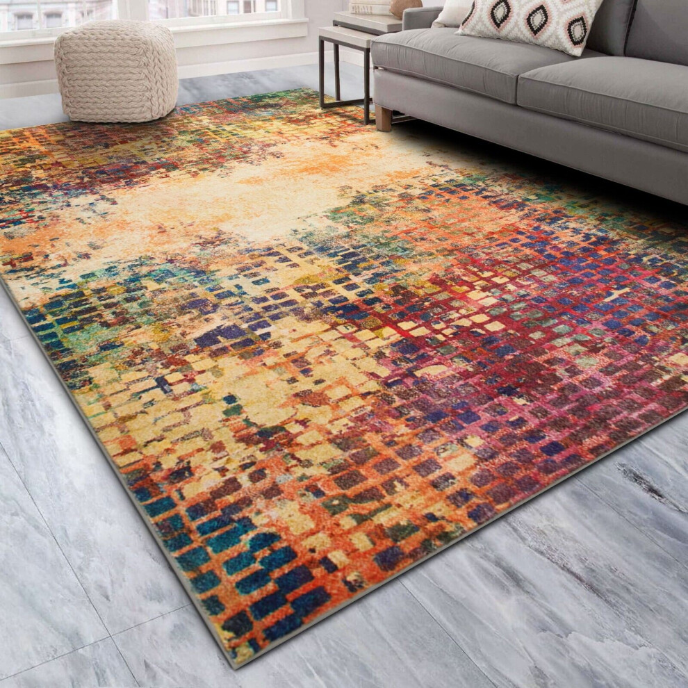 (200 x 290 cm (6 ft 5 in x 9 ft 5in)- Extra Large Area Rug, Vibrant- Cashmere Rug) Extra Large Rugs For Living Room Area Rug Carpet