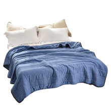 (Dark Blue, 200x230) Ice Silk Cooling Blanket Soft Comfortable Air-conditioner Quilt For Bedroom